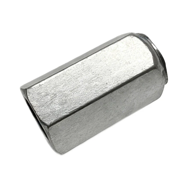 Zeskantige koppelingsmoer met schroefdraad voor stangaansluiting Aluminium profielconstructiehardware